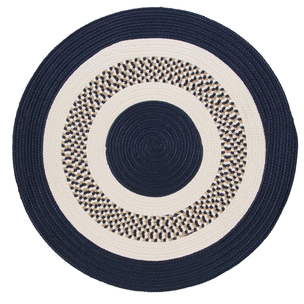 Flowers Bay - Navy 8' round. Picture 1