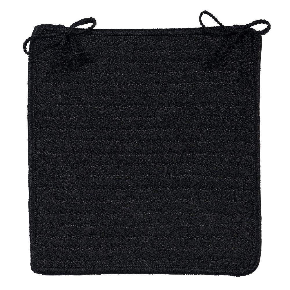 Simply Home Solid - Black Chair Pad (set 4). Picture 1