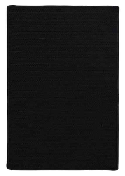 Simply Home Solid - Black 7'x9'. Picture 1