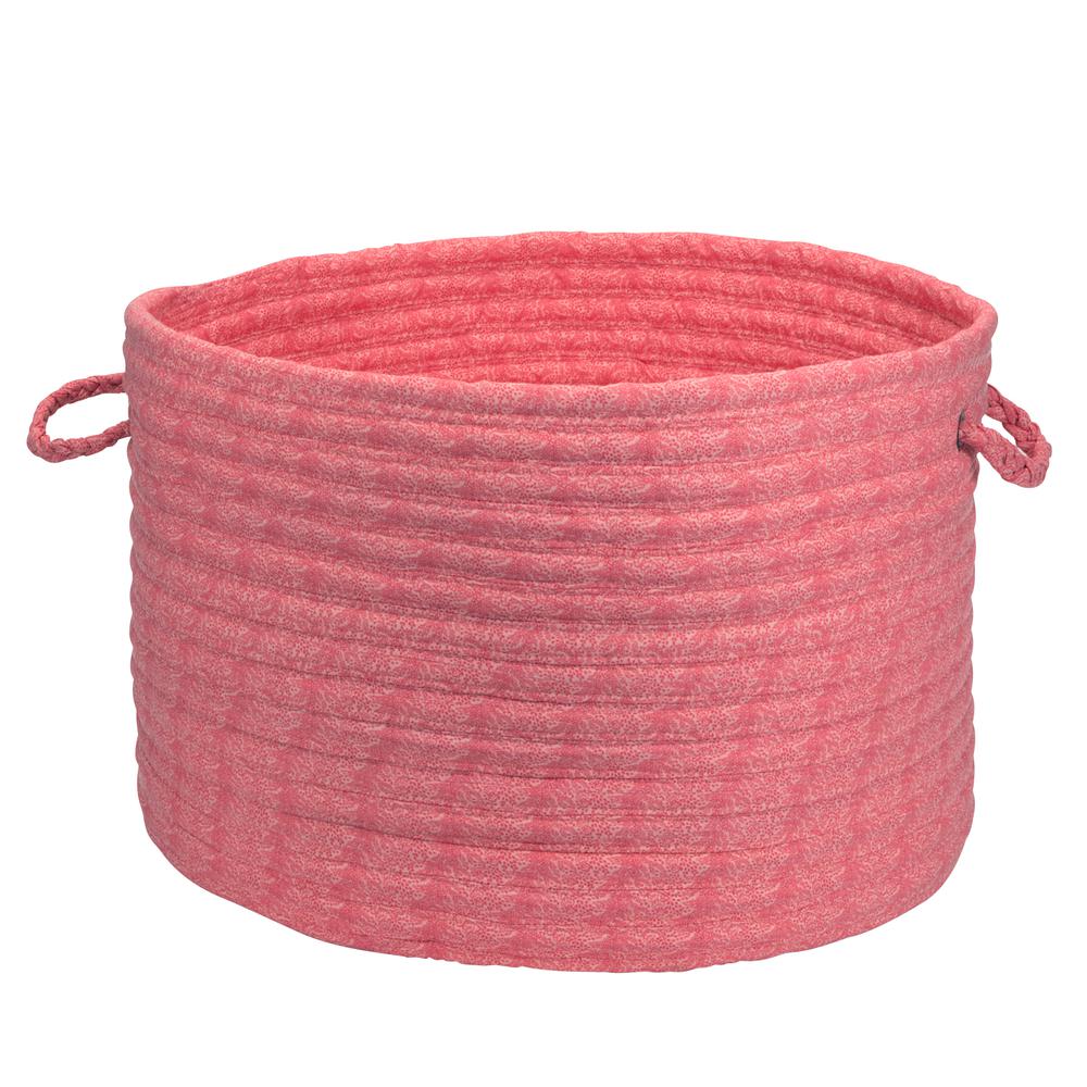 Solid Fabric Basket - Coral 18"x12". Picture 2
