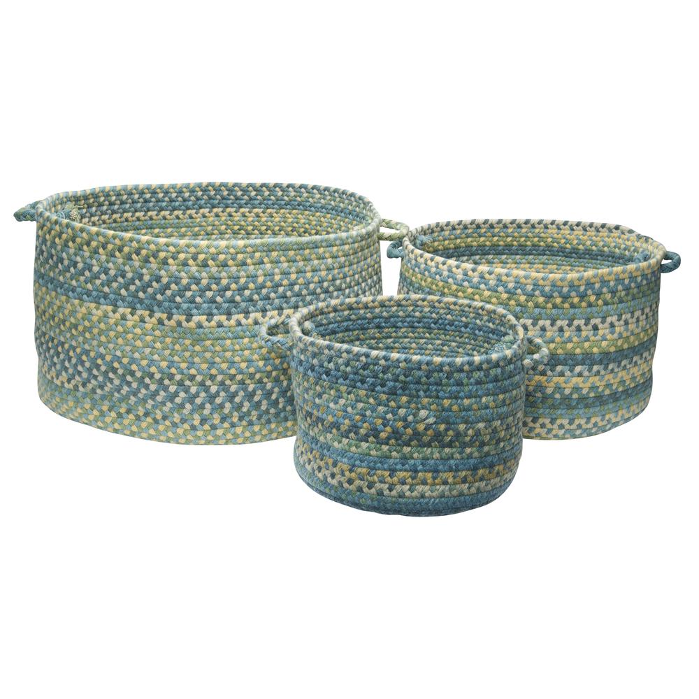 Rustica- Whipple Blue 14"x10" Utility Basket. Picture 2