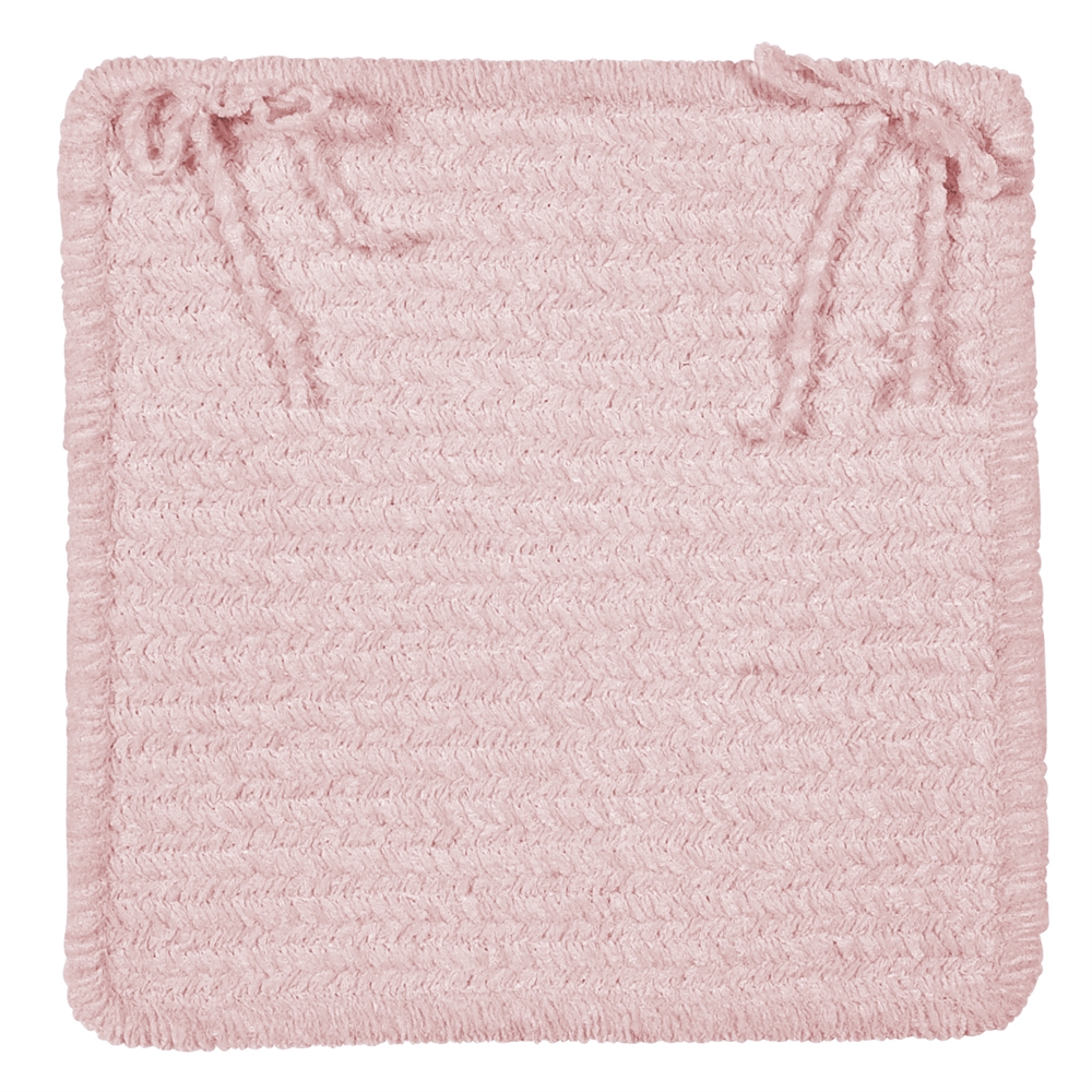 Simple Chenille - Blush Pink Chair Pad (set 4). The main picture.