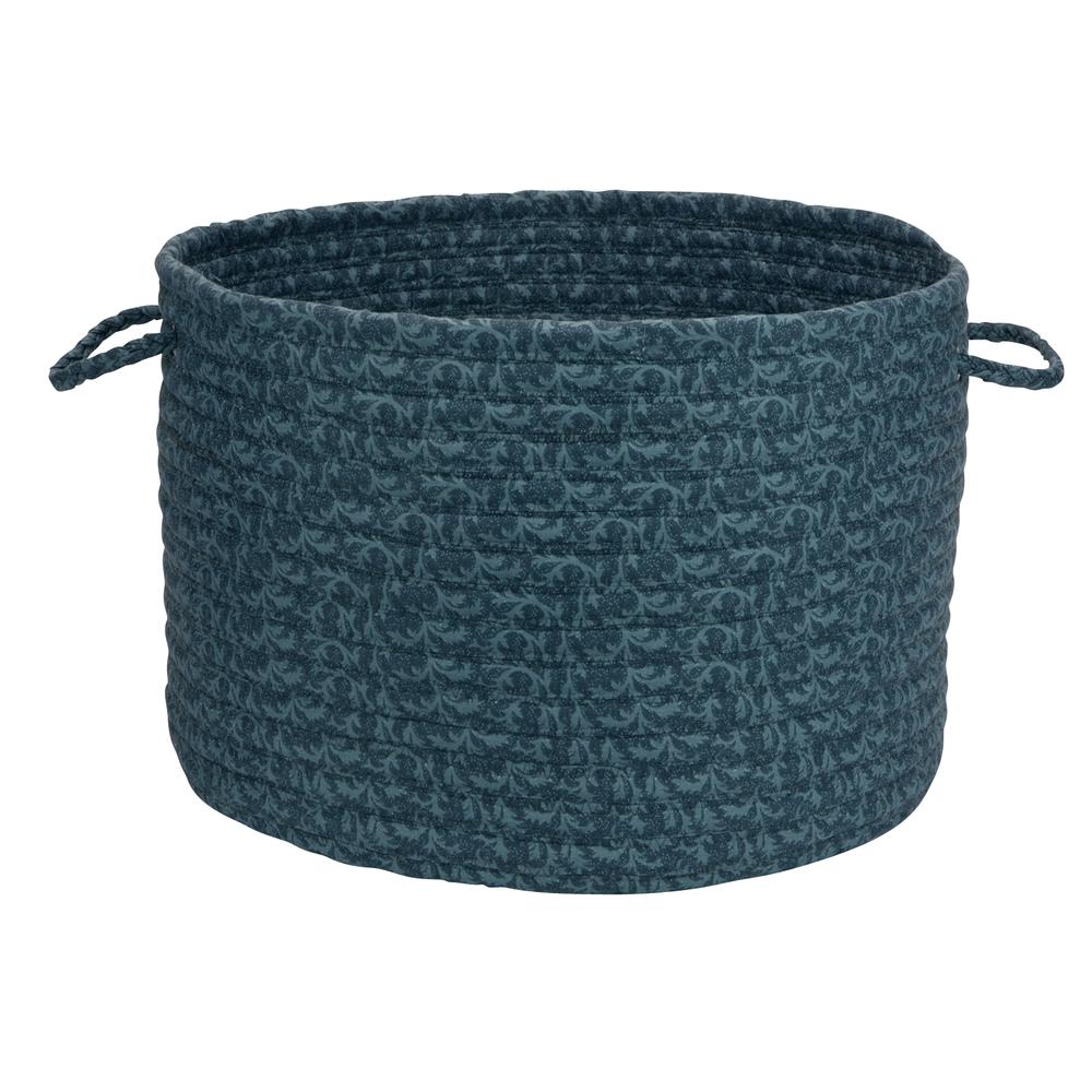 Solid Fabric Basket - Deep Blue 14"x10". Picture 2