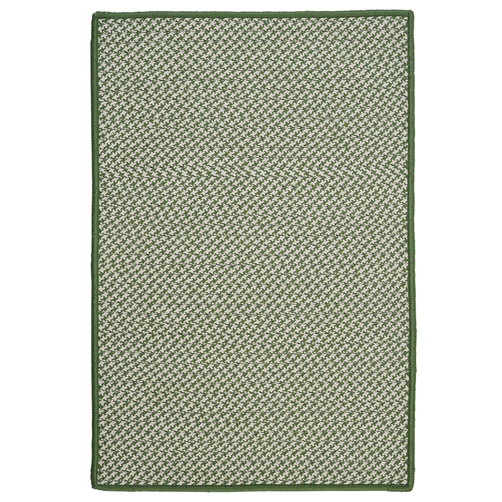 Outdoor Houndstooth Tweed - Leaf Green 8' square. Picture 1