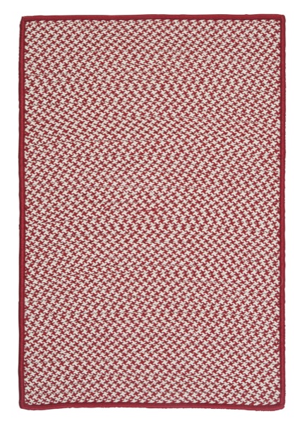 Outdoor Houndstooth Tweed - Sangria 4'x6'. The main picture.