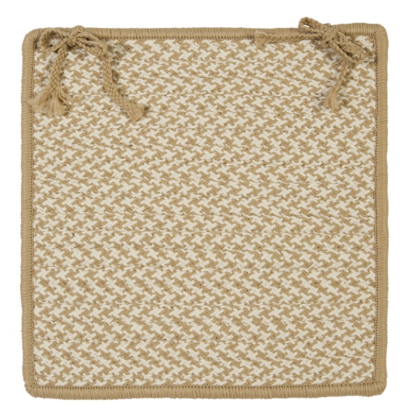 Outdoor Houndstooth Tweed - Cuban Sand Chair Pad (set 4). Picture 1