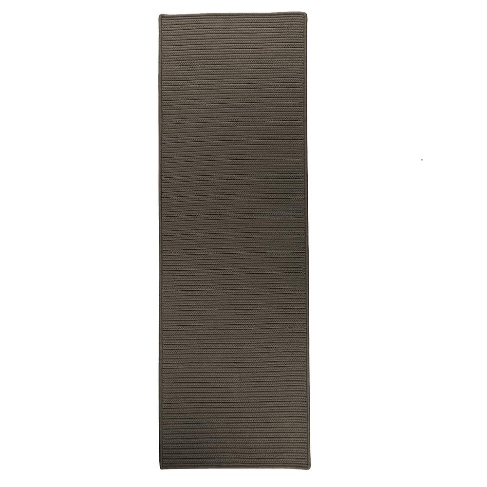 Reversible Flat-Braid (Rect) Runner - Grey 2'4"x5'. Picture 2