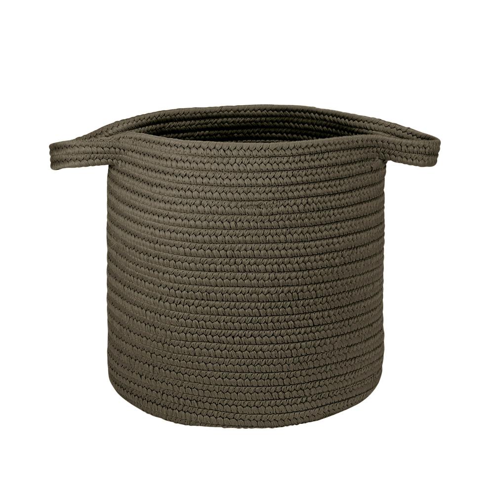Farm Braided Laundry Basket  - Charcoal 16"x16"x20". Picture 1