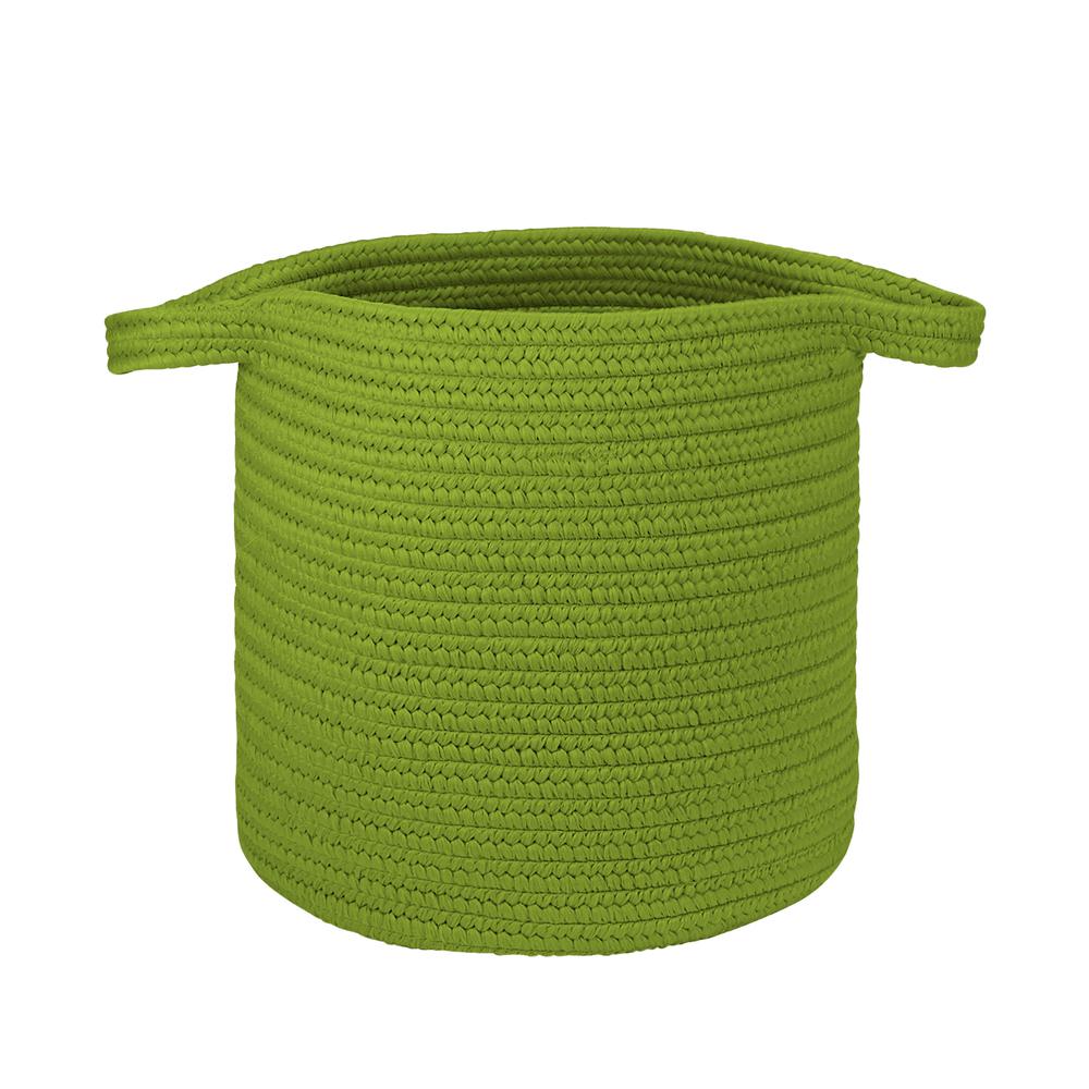 Farm Braided Laundry Basket  - Neon Green 16"x16"x20". Picture 1