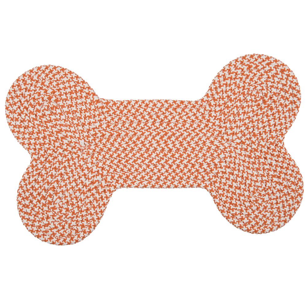Dog Bone Houndstooth Bright - Orange 22"x34". Picture 2