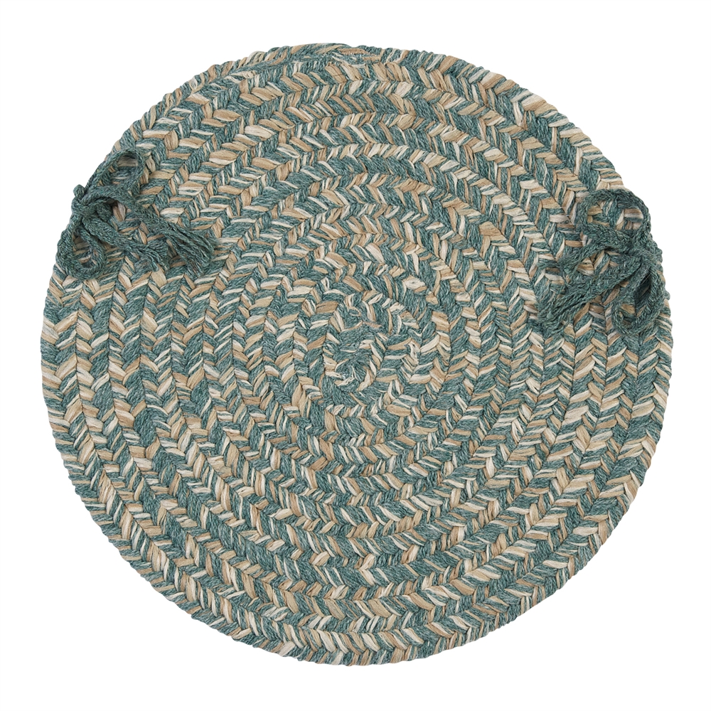 Tremont- Teal Chair Pad (single). Picture 1