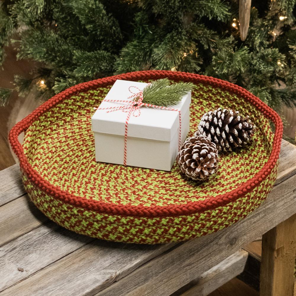 Merry & Bright Decorative Tray - Red/Green 18"x18"x3". Picture 4