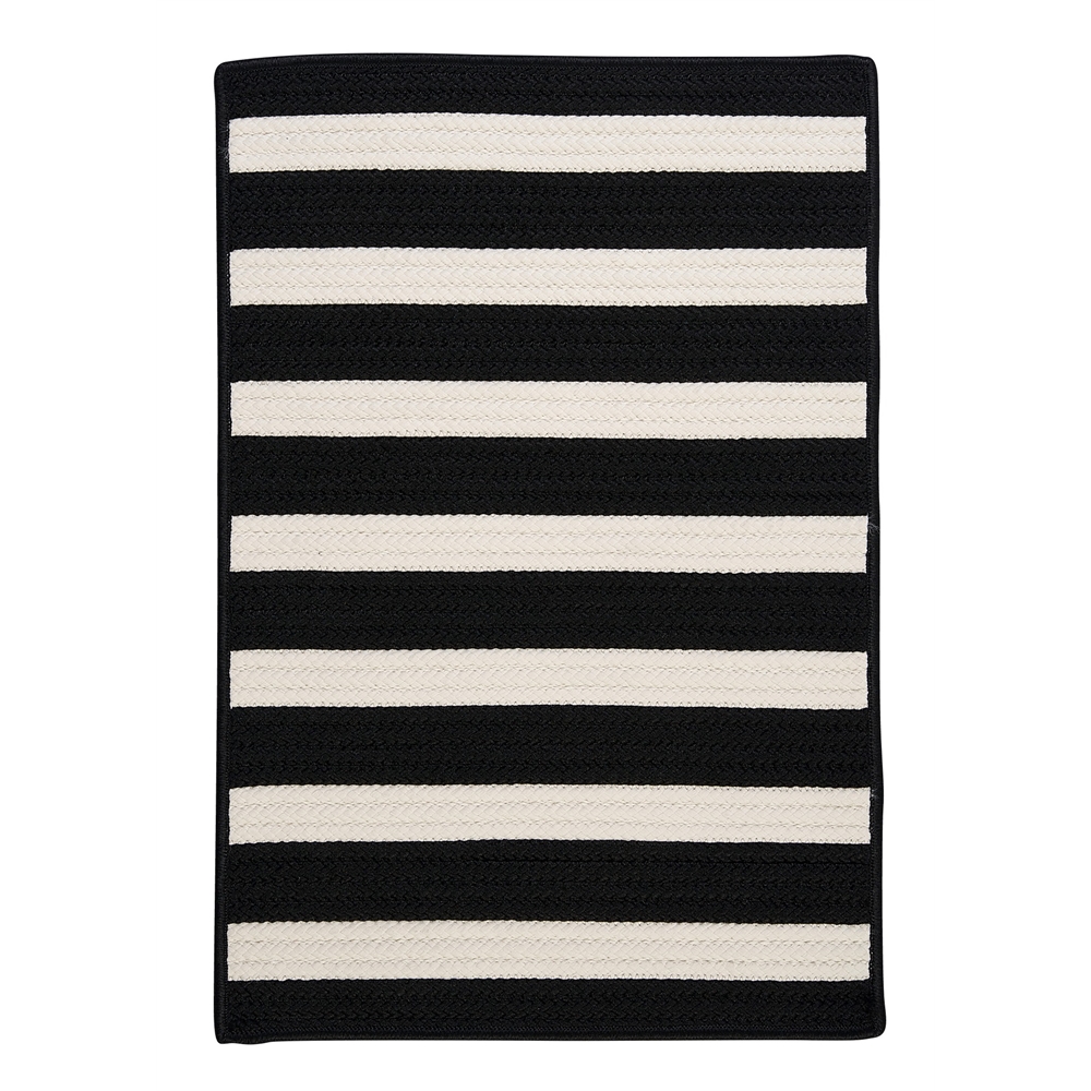 Stripe It- Black White 8'x11'. Picture 1