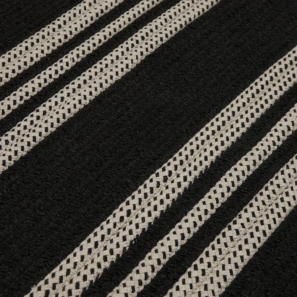 Sunbrella Southport Stripe - Black sample Swatch. Picture 2
