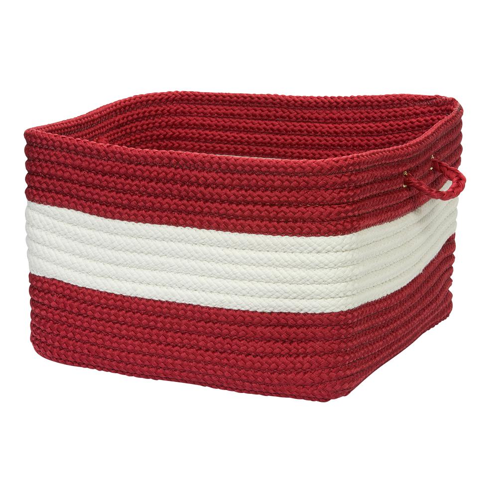 Rope Walk - Red 18"x12" Utility Basket. Picture 1