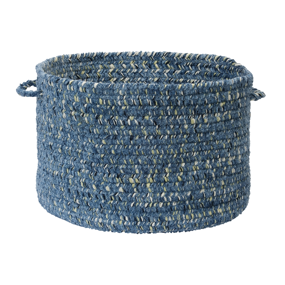 West Bay- Blue Tweed 18"x12" Utility Basket. Picture 1