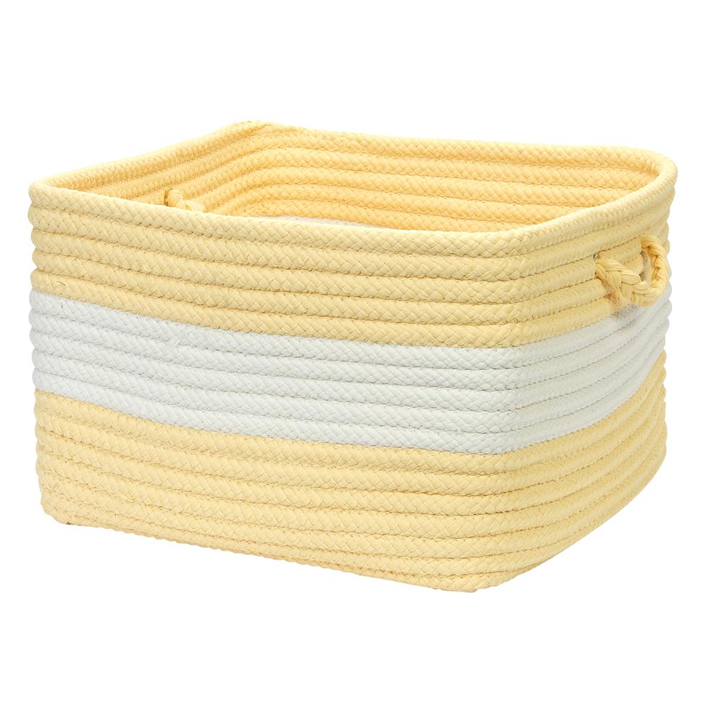 Rope Walk - Yellow 18"x12" Utility Basket. Picture 1