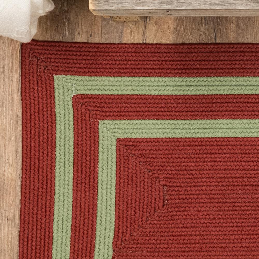 Double Border Christmas Rug - Red/Green 22" x 34". Picture 2