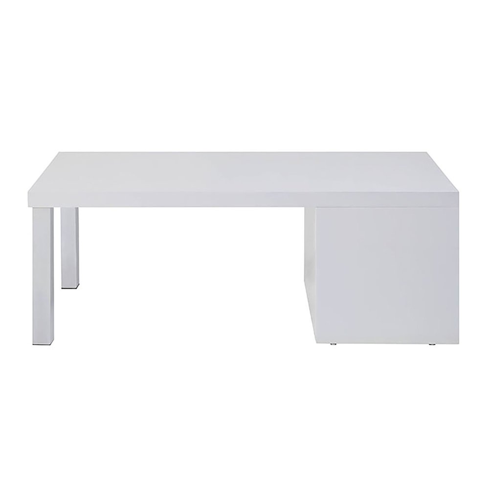 White High Gloss and Chrome Coffee Table. Picture 2