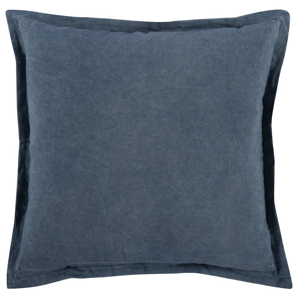 Kosas Home Amy Linen 22-inch Square Throw Pillow, Blue. The main picture.