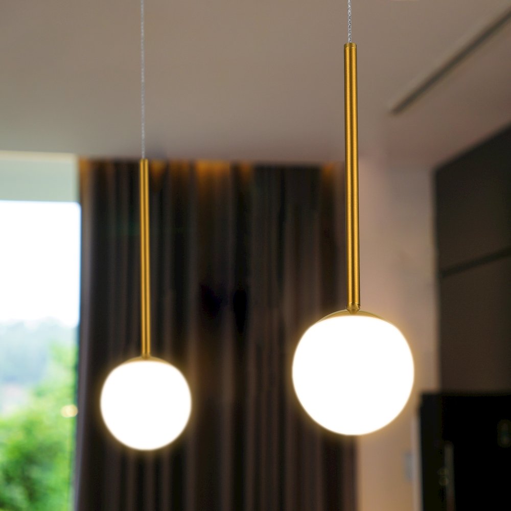 1-Light Integrated LED Height Adjustable Pendant Lighting. Picture 11