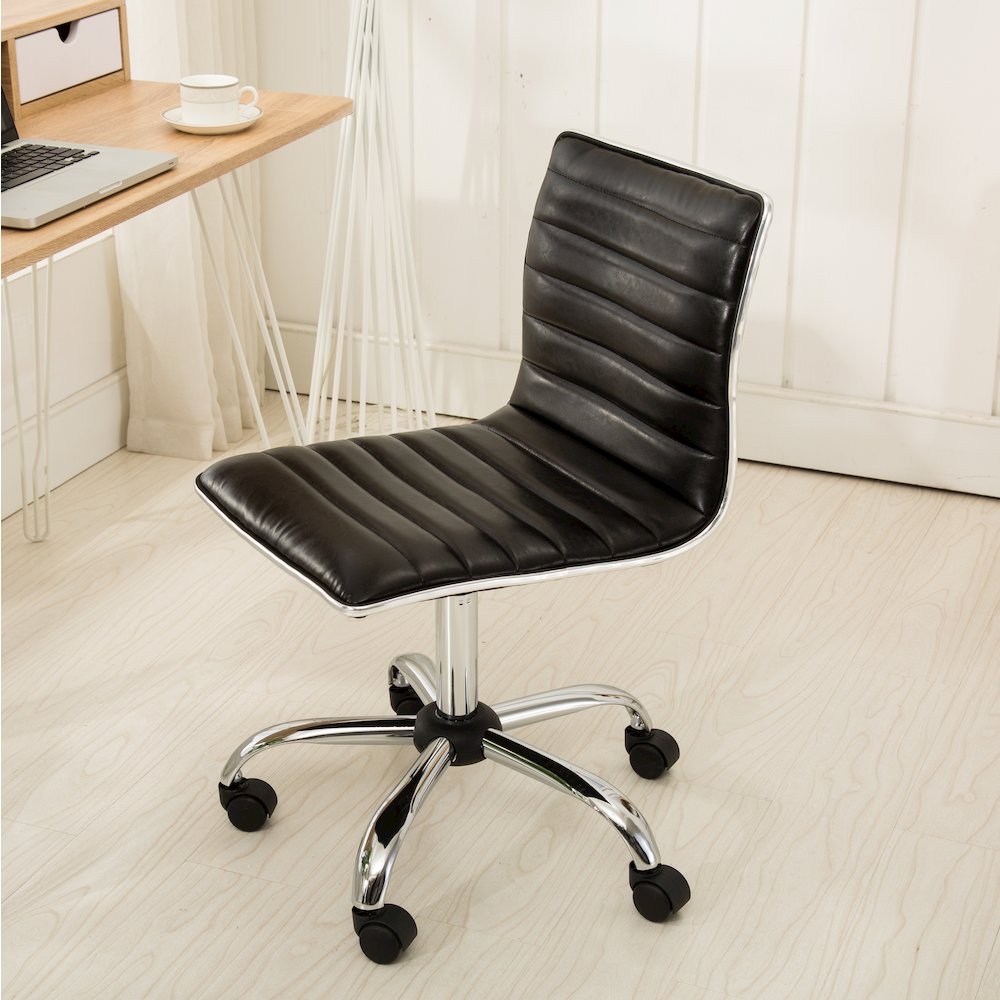 Fremo Chromel Contemporary Office Chair, Black. Picture 8