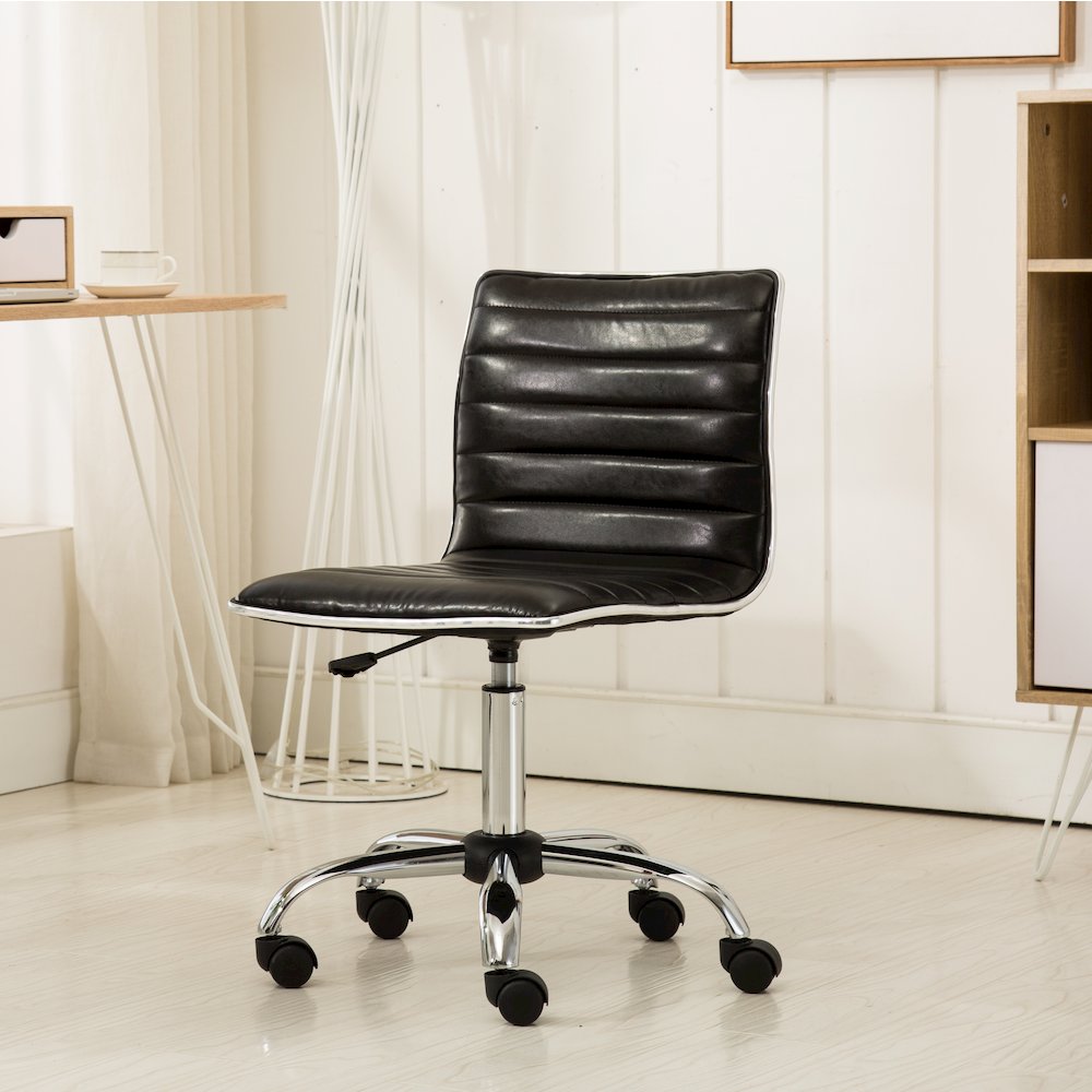 Fremo Chromel Contemporary Office Chair, Black. Picture 2