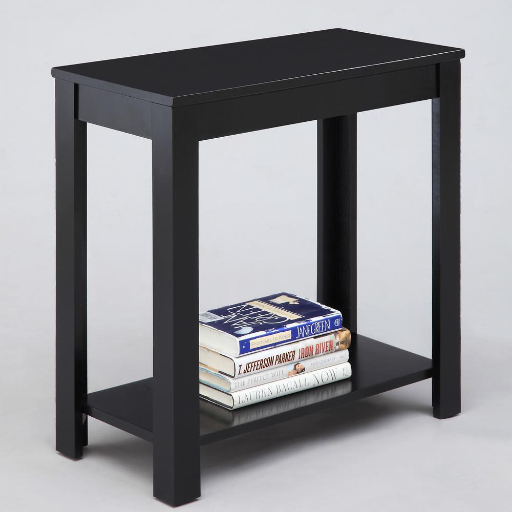 24"H Black Chairside Table. Picture 1