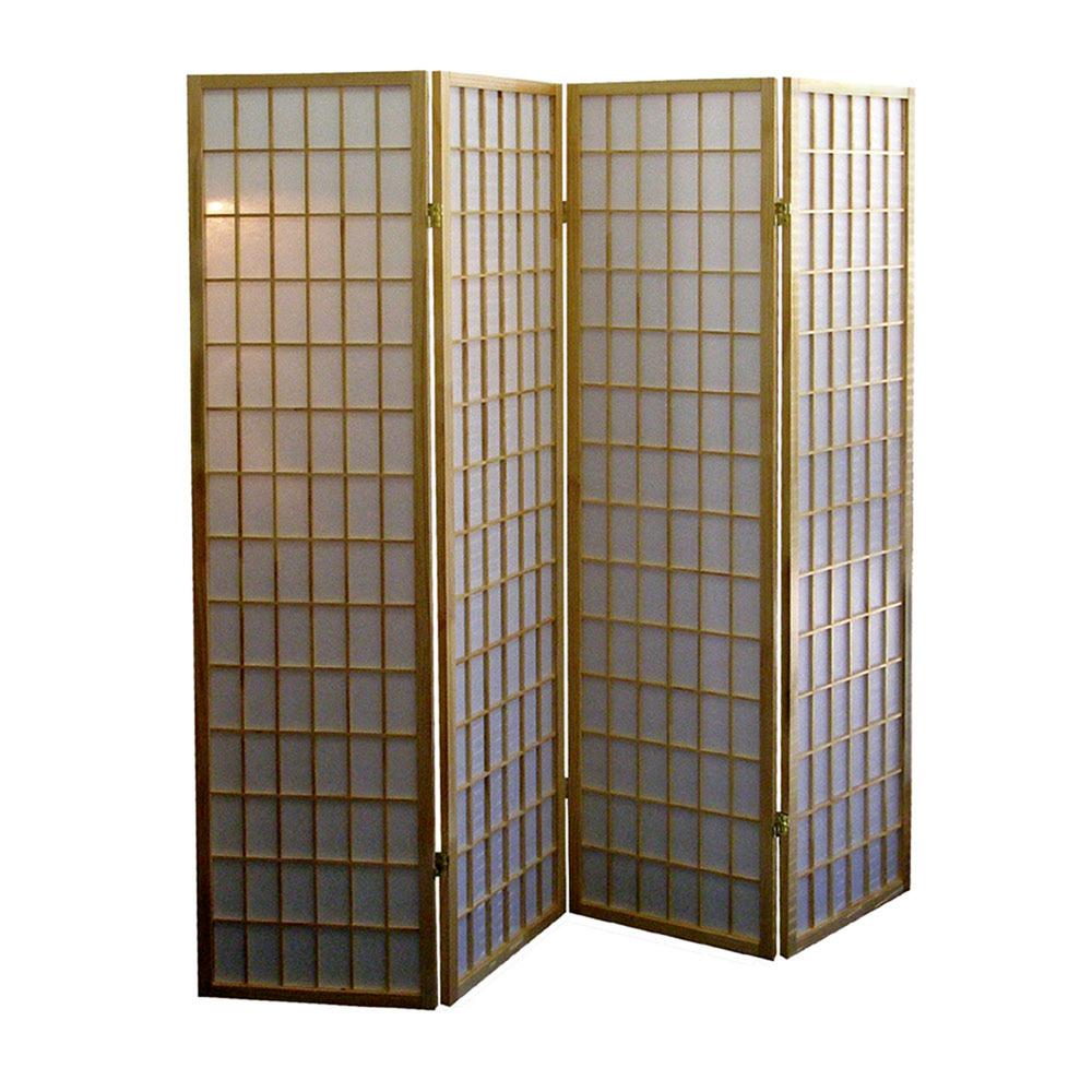 4-Panel Room Divider - Natural. Picture 5