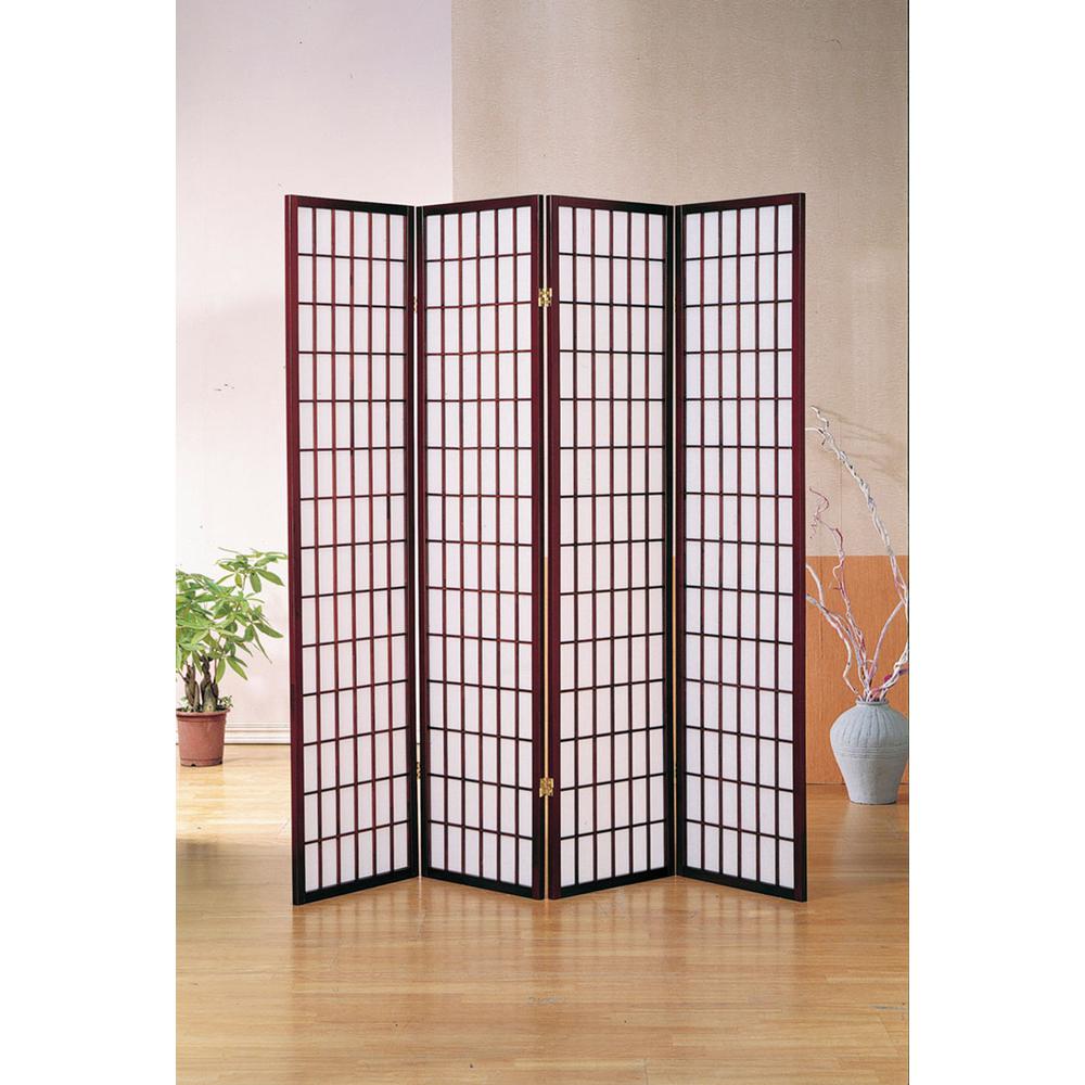 4-Panel Room Divider - Cherry. Picture 2