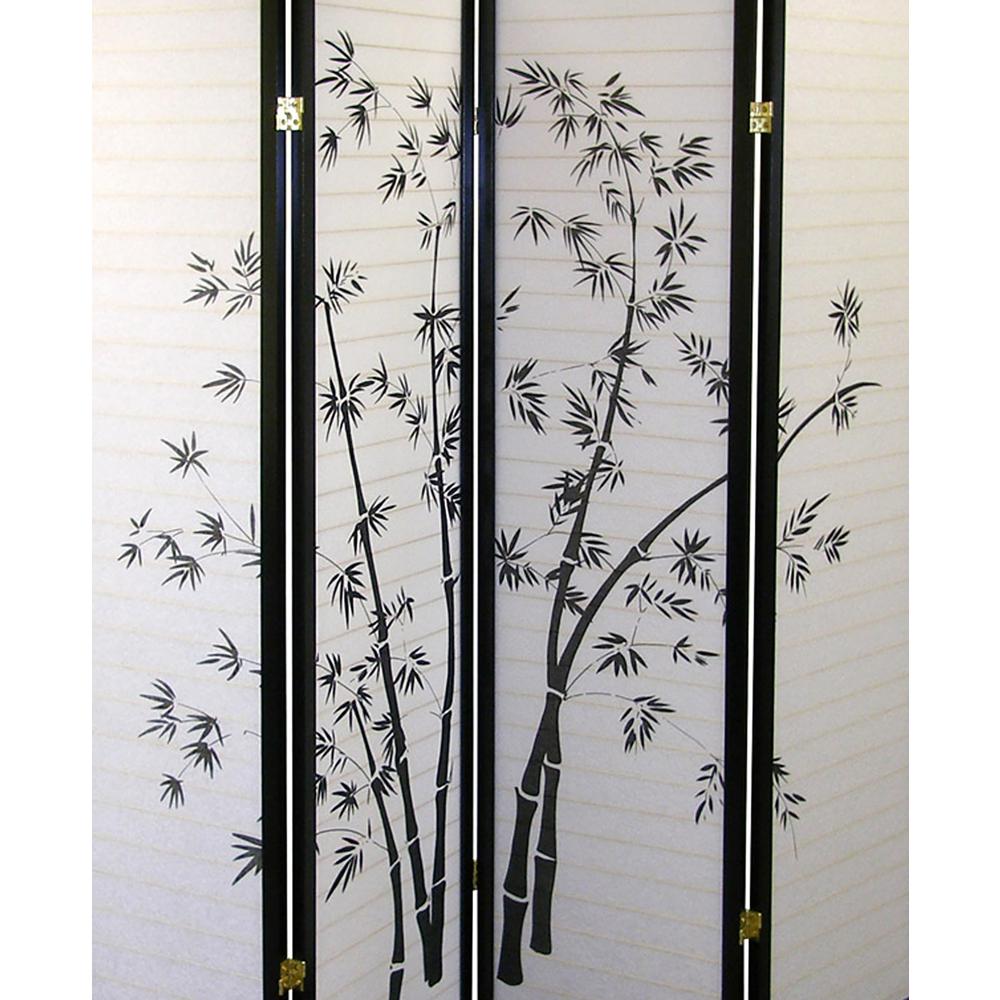 4-Panel Room Divider - Bamboo. Picture 2