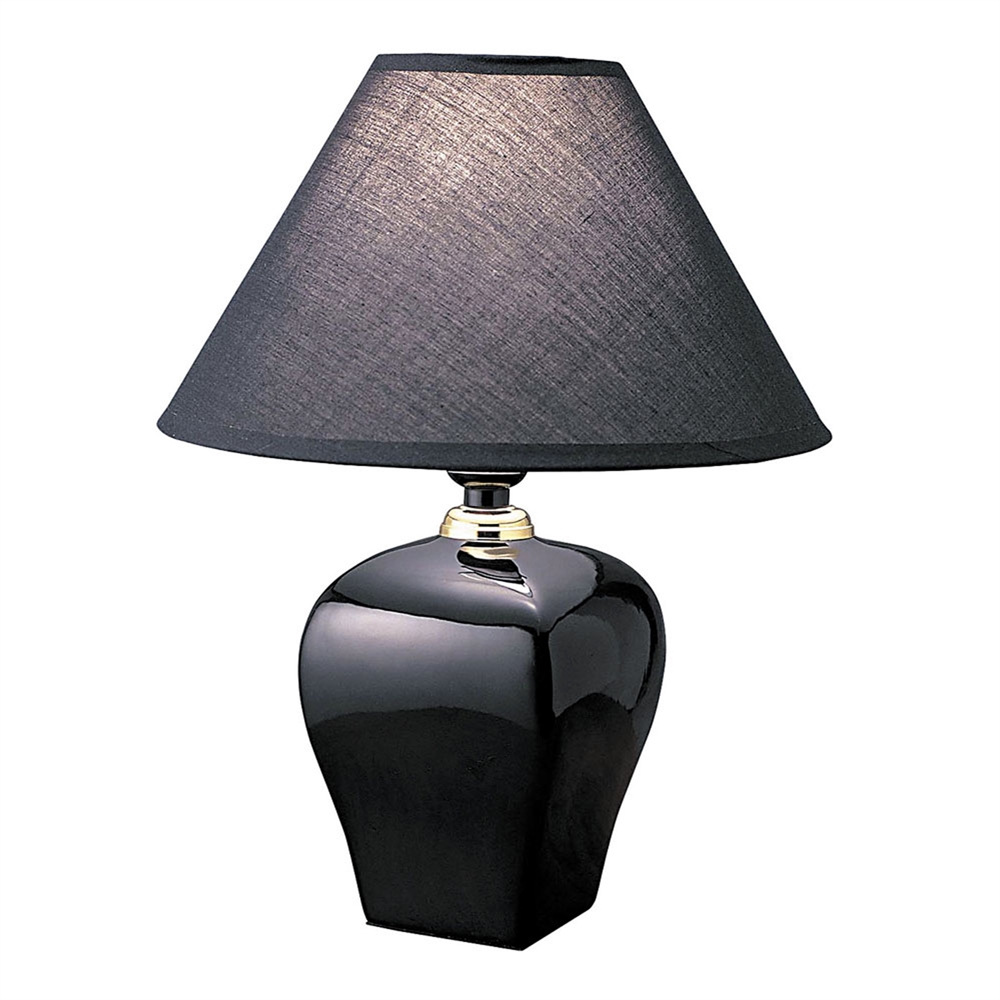 13"H Ceramic Table Lamp - Black. The main picture.