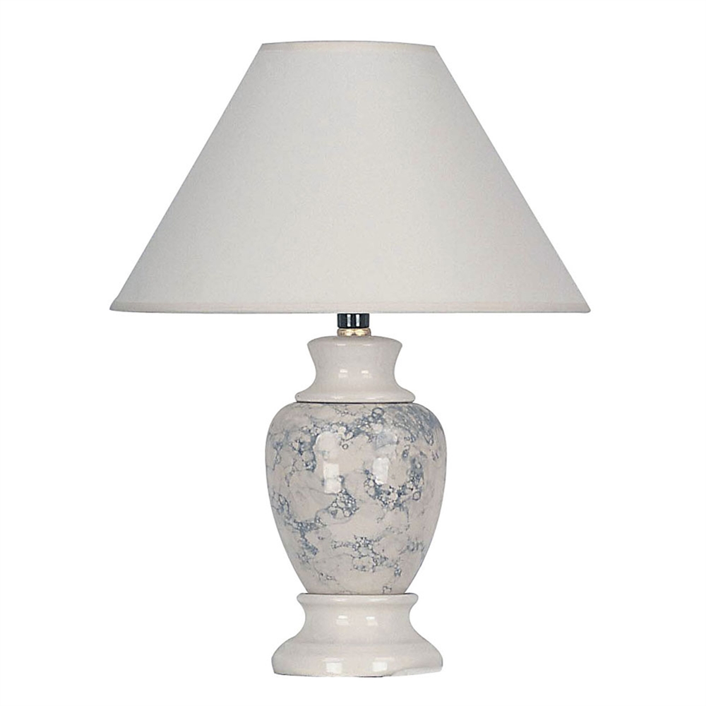 13"H Ceramic Table Lamp - Ivory. Picture 1