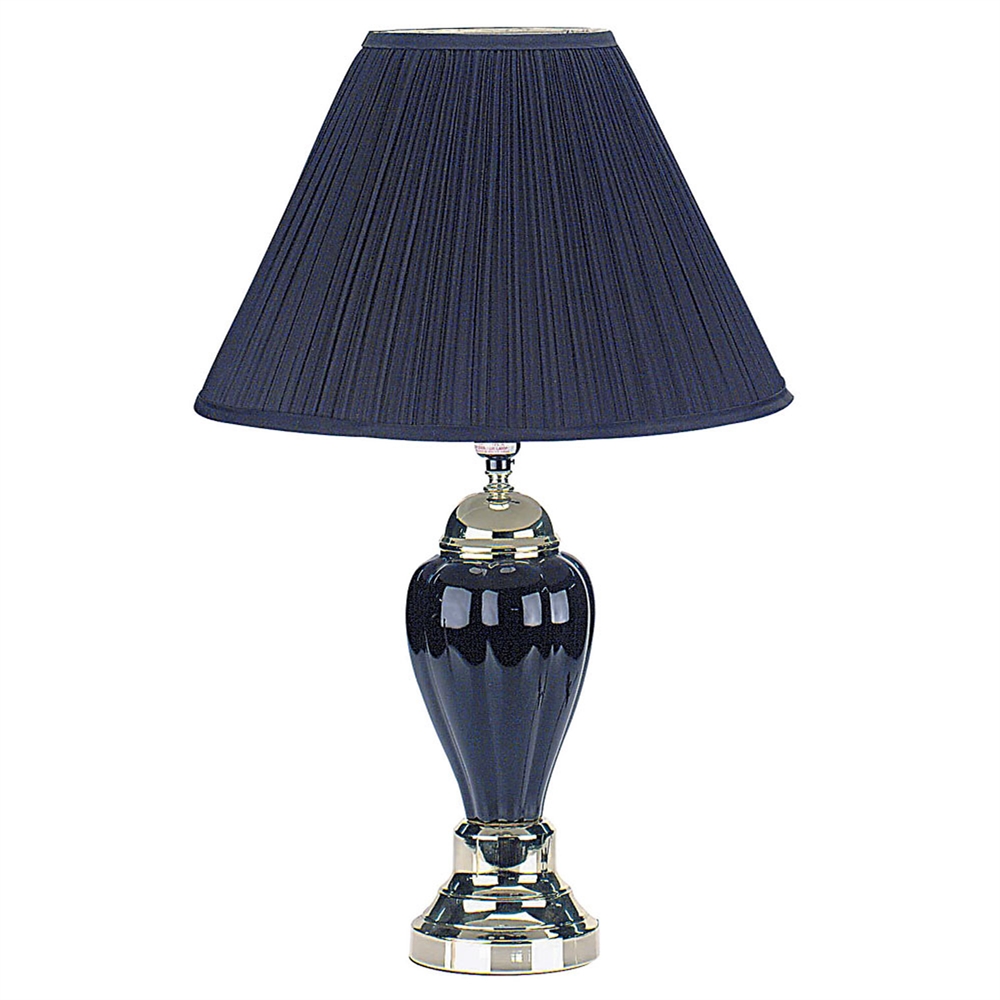 27" Ceramic Table Lamp - Black. Picture 1
