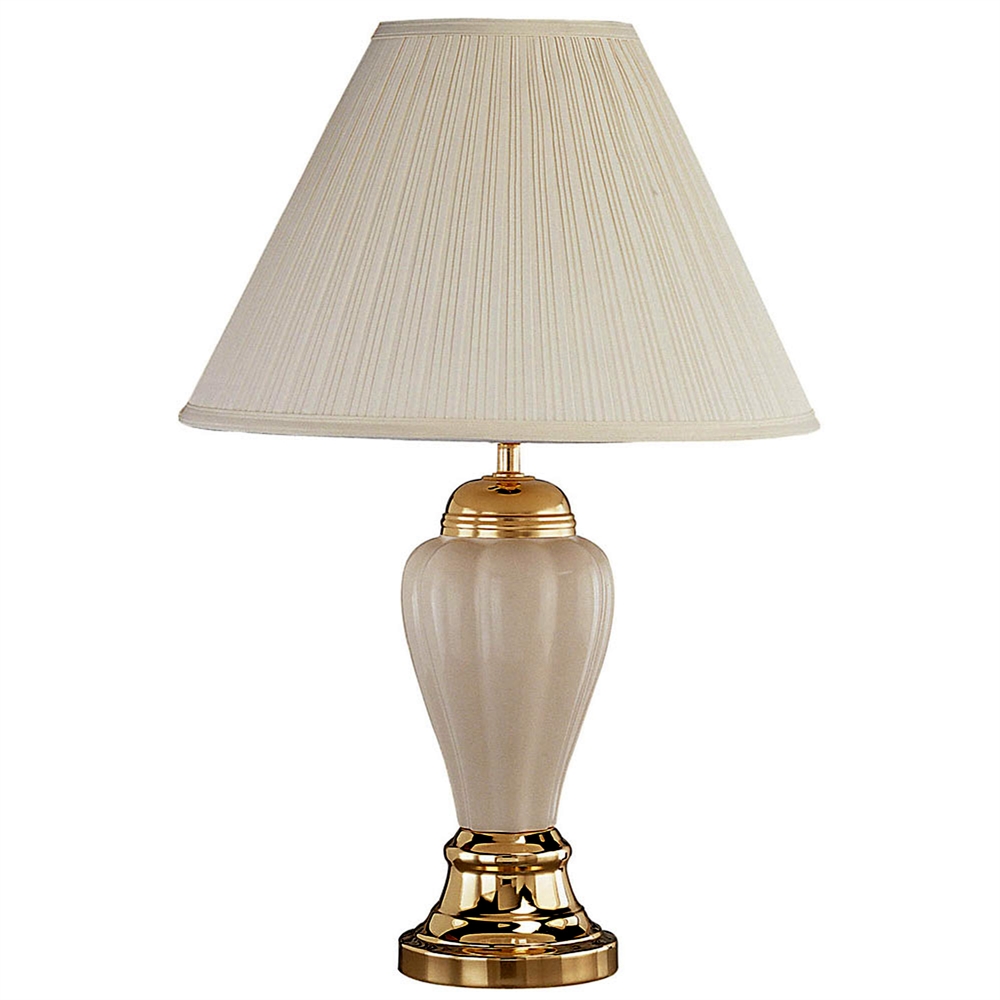 27" Ceramic Table Lamp - Ivory. Picture 1