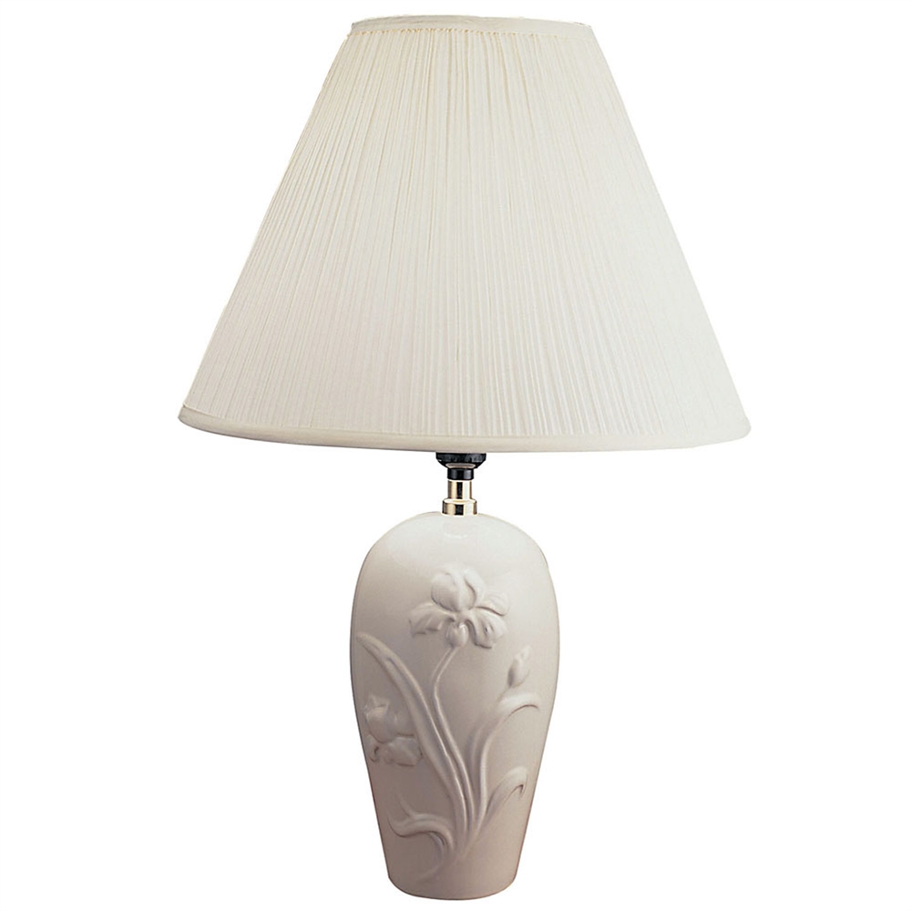 26" Ceramic Table Lamp - Ivory. Picture 1