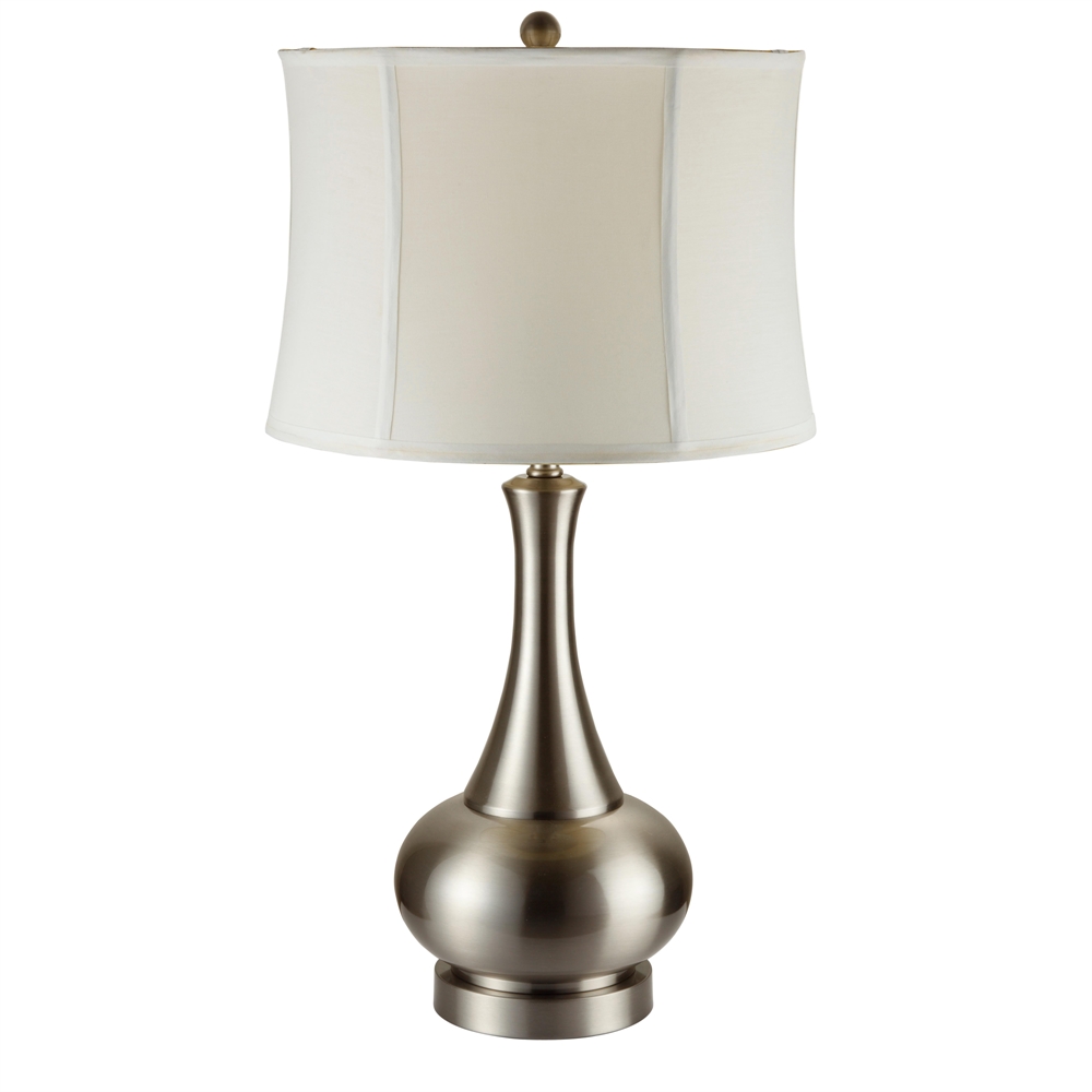 30" Brushed Silver Urn Table Lamp. Picture 1