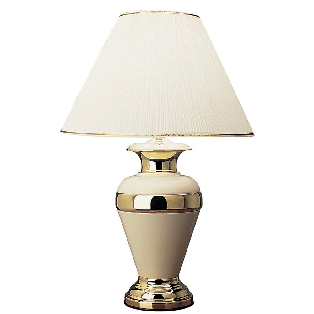 32" Metal Table Lamp - Ivory. Picture 1