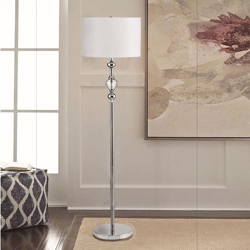 62.5"In Leona Crystal And Chrome Floor Lamp. Picture 2