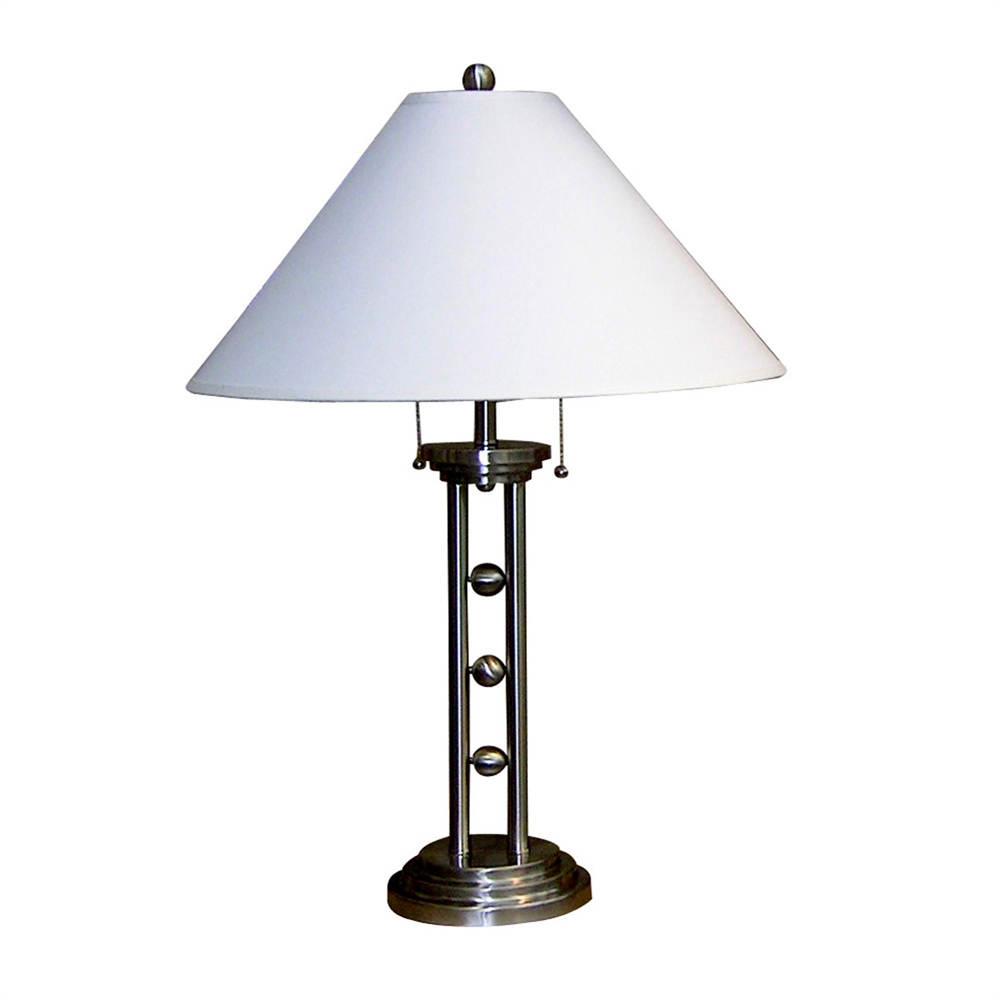 Metal Table Lamp - Silvertone. Picture 1