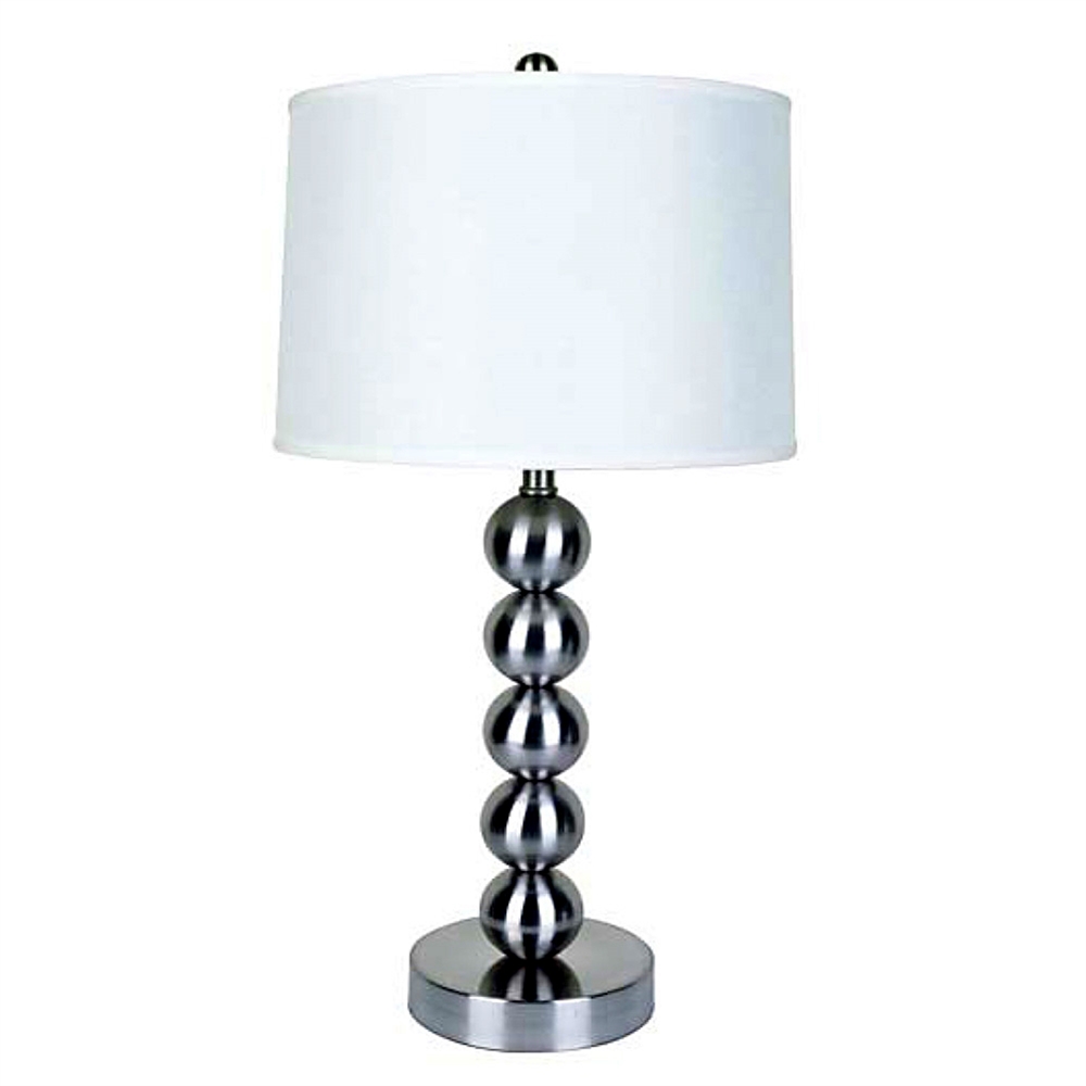29" Metal Table Lamp - Satin Nickel. Picture 1