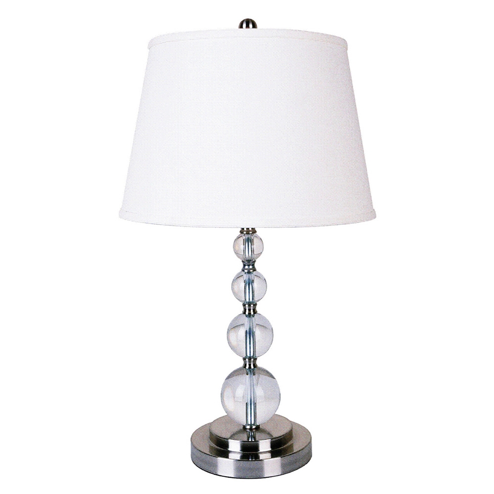 Crystal Table Lamp - Chrome. Picture 1