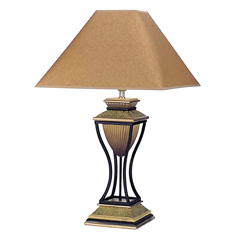 32"H Home Deco Table Lamp - Antique Bronze/Gold. Picture 1