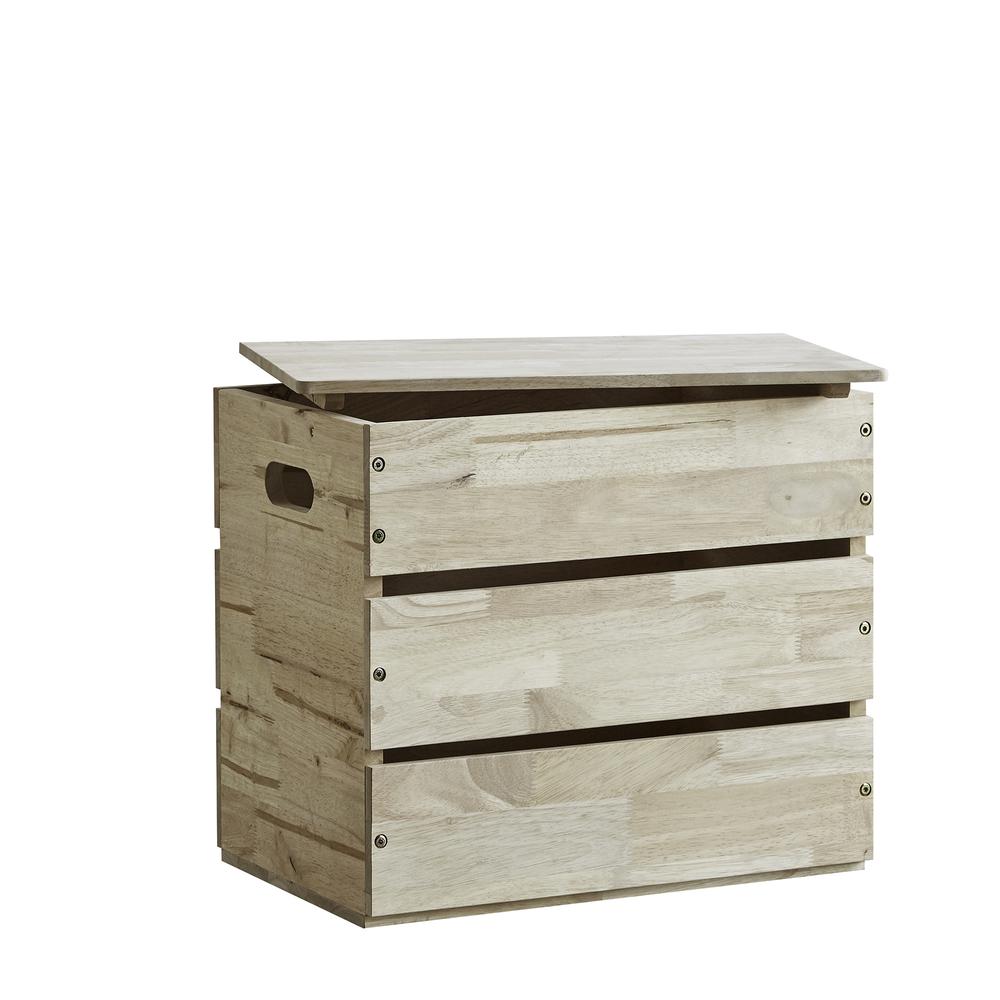 18.5" In Multi Purpose Natural Wood Storage Box. Picture 1