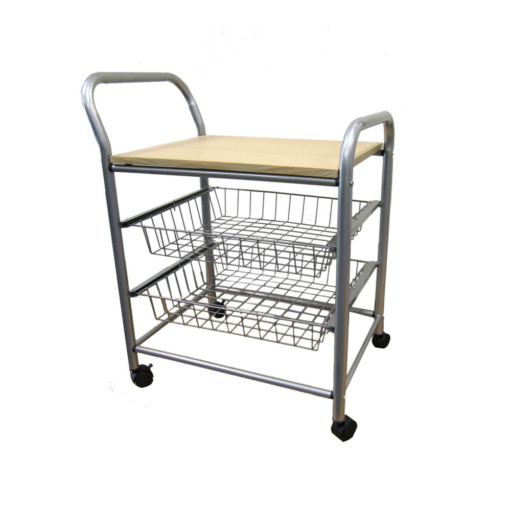 3-Tier Metal Trolley. Picture 1