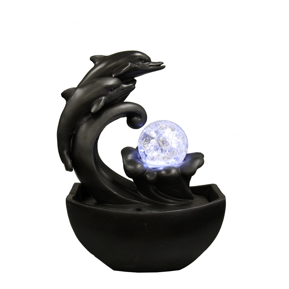 9"H Dolphin Tabletop Fountain. Picture 1