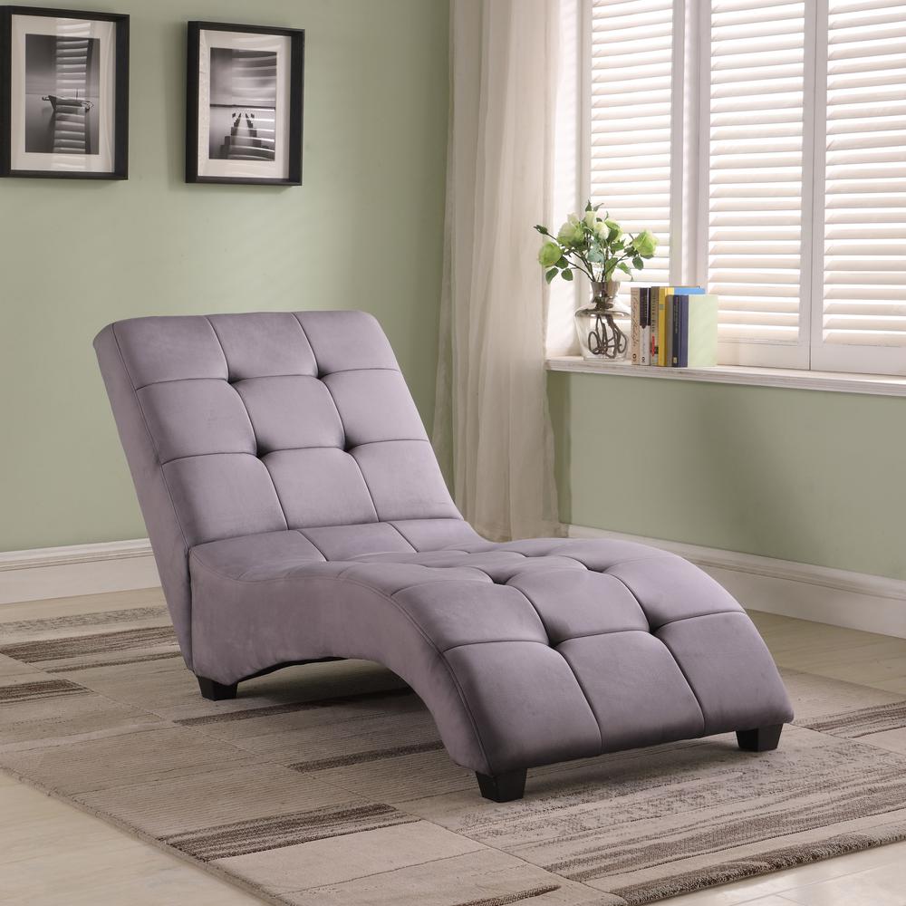 Modern Gray Chaise. Picture 5