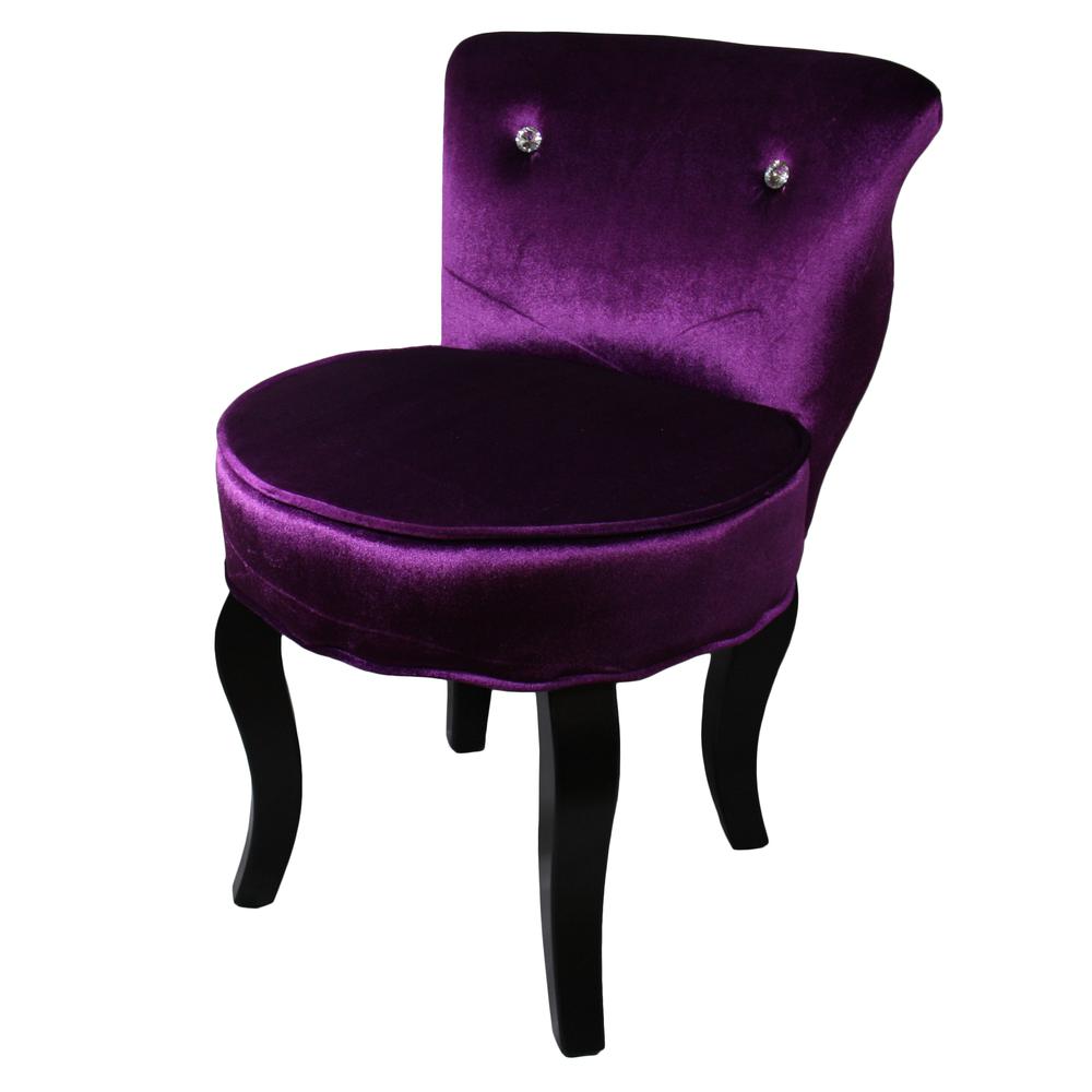 31"H Purple Glam Velvet Accent Chair. Picture 4