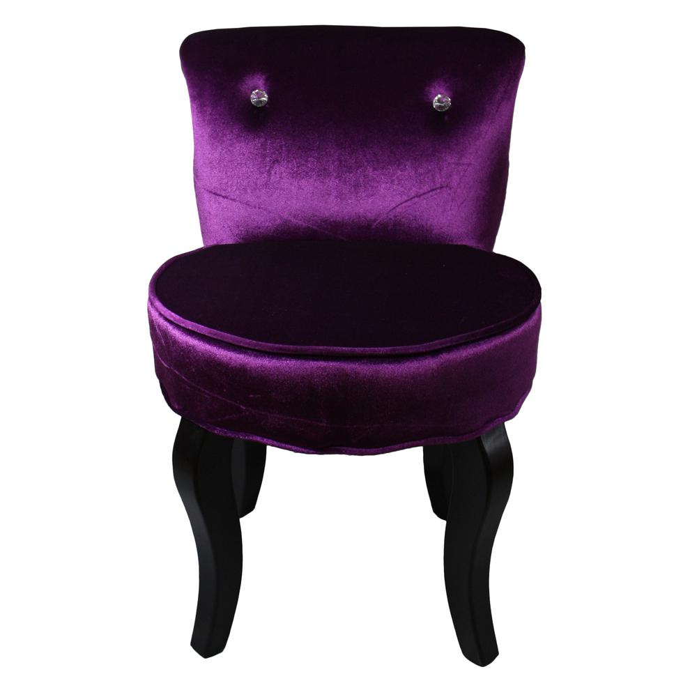 31"H Purple Glam Velvet Accent Chair. Picture 3