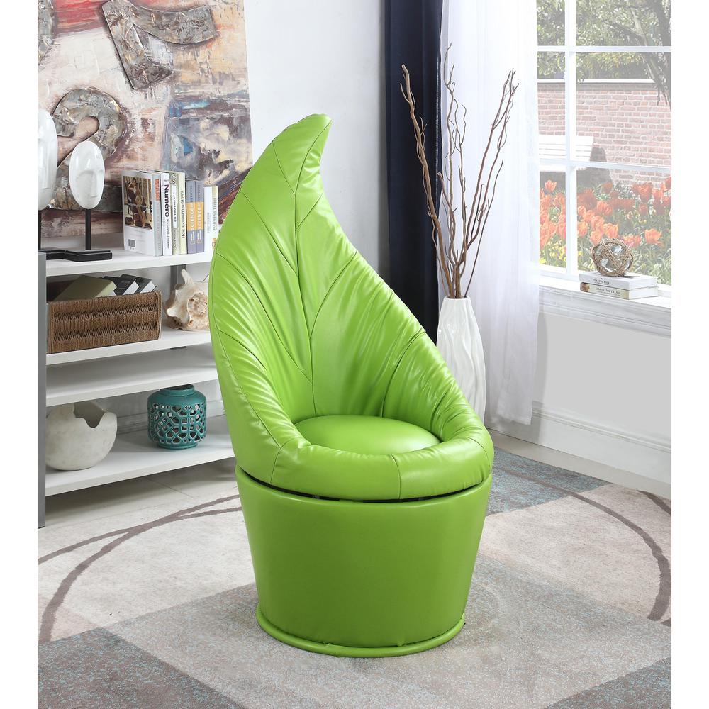 48"H Green Leaf Swivel Chair. Picture 2